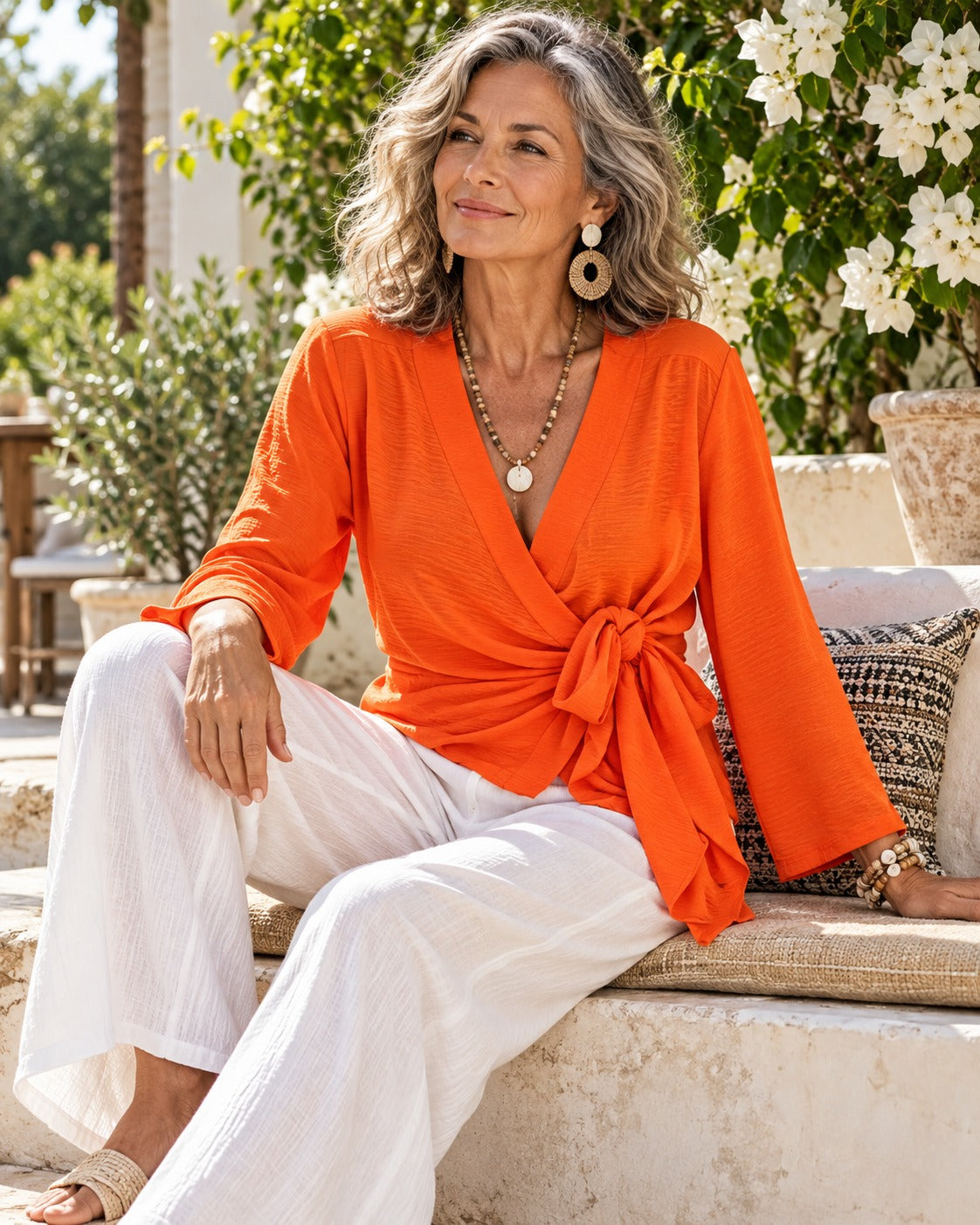 Blusa Amarra Lateral Naranjo