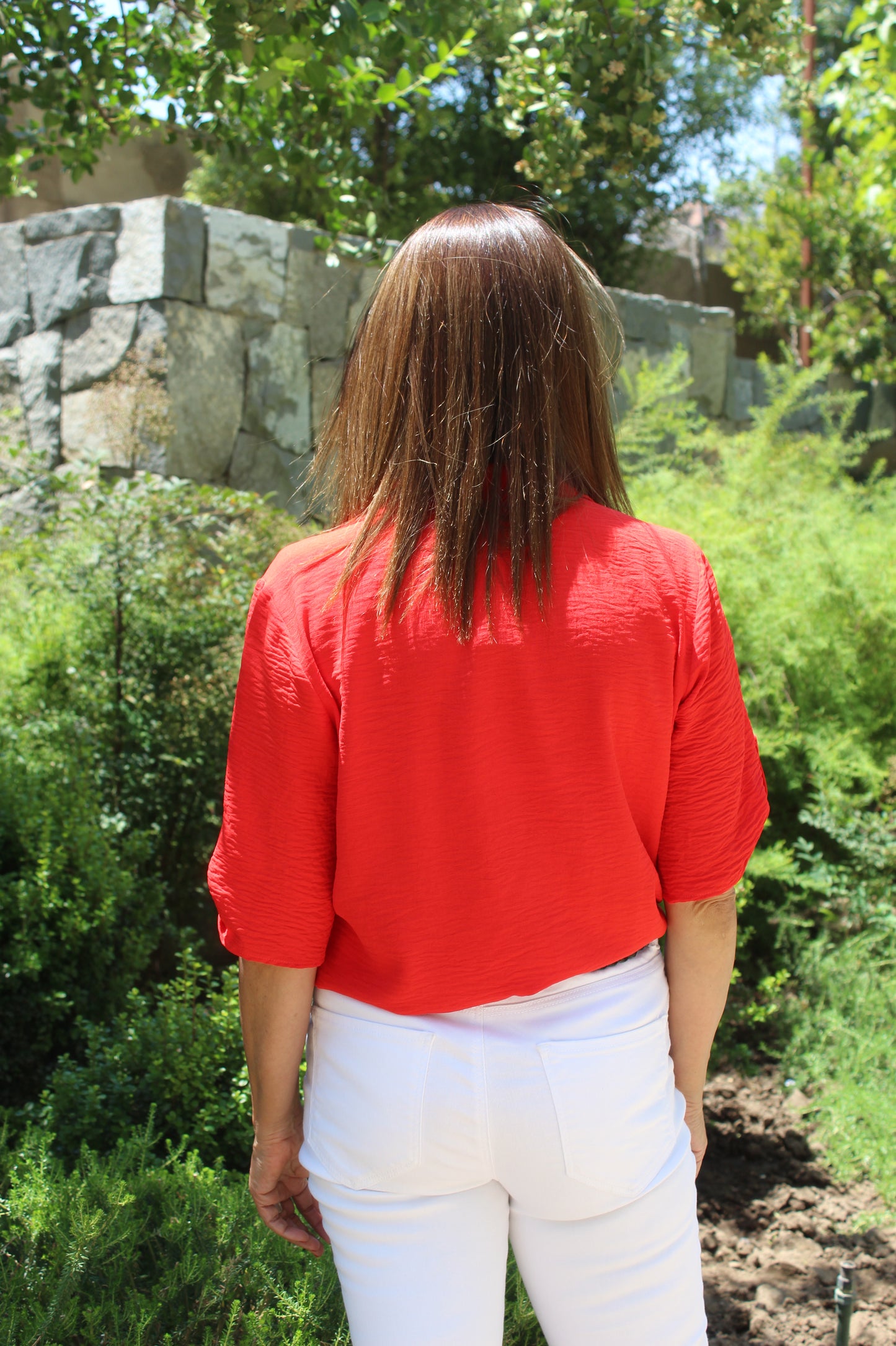 Blusa Crep Roja