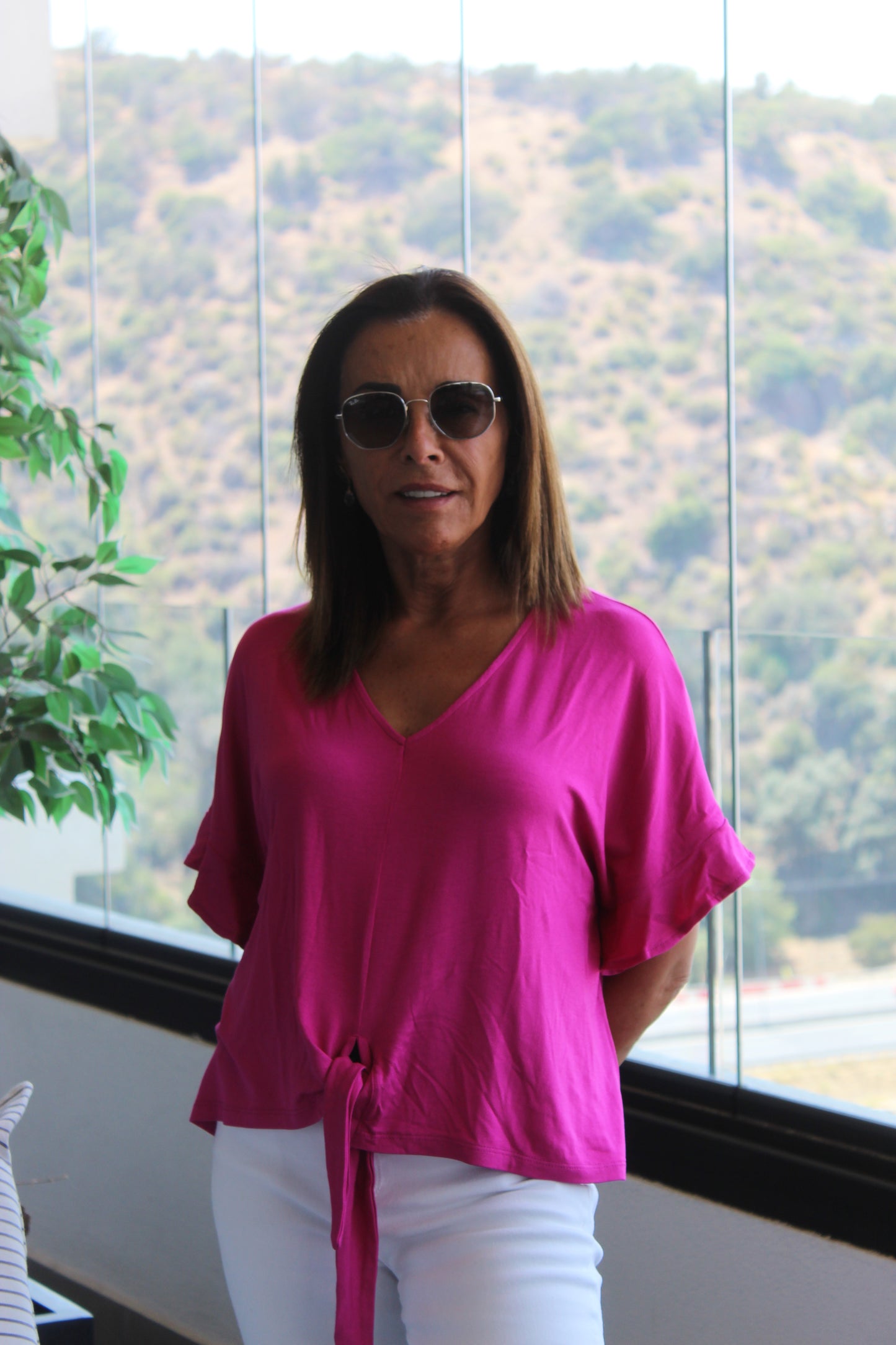 Polera Amarra Fucsia